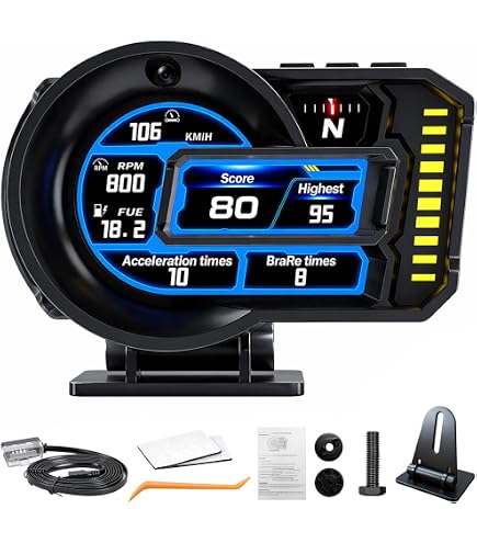 Lufi X7 Car GPS Speedometer, Boost Gauge, Water Temperature Meter